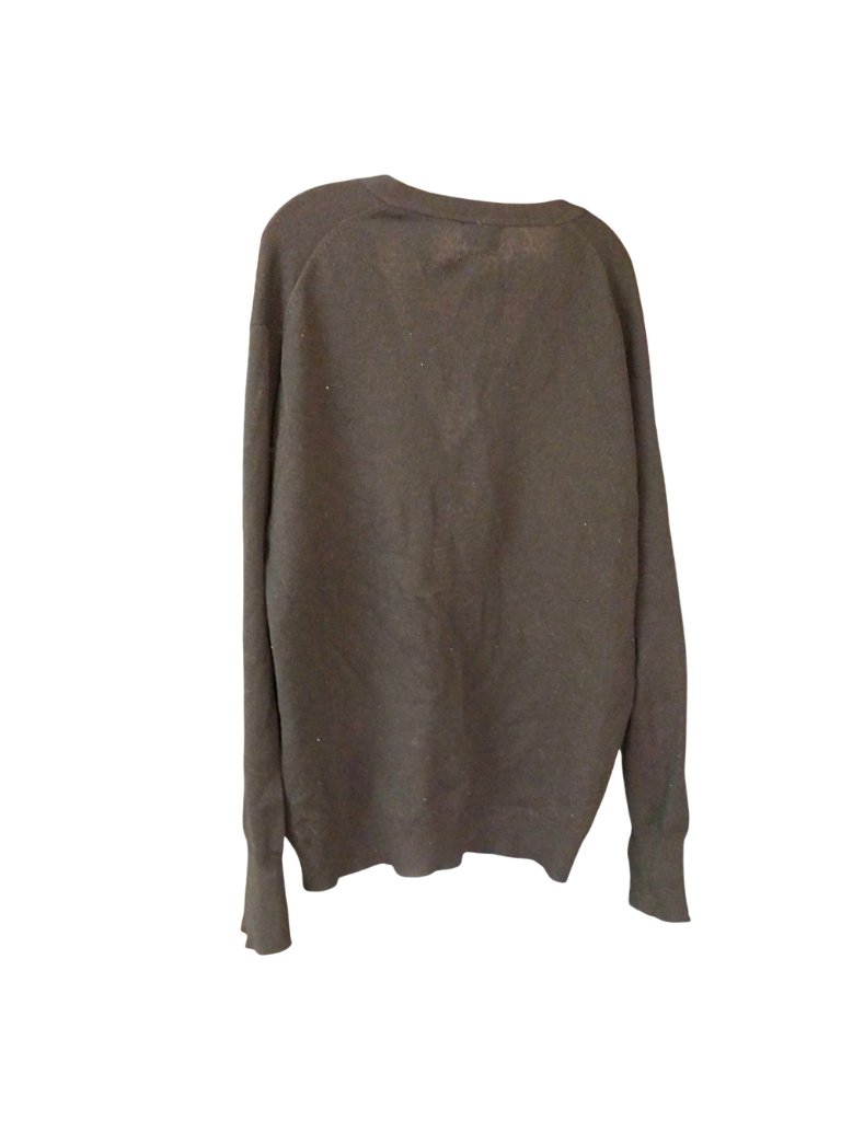 Vintage Harrods Black Knit Cardigan Sweater With Front Pockets Button Closure — image 2 of 4